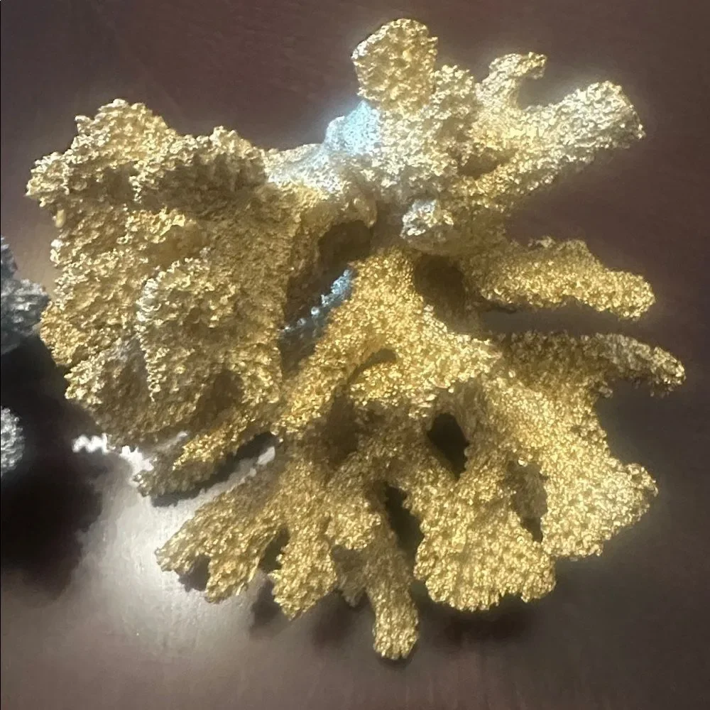 Pier 1 Ceramic Gold & Silver Coral Decorative Accents